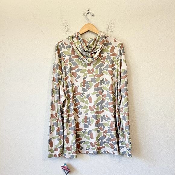 BURLEBO Hoodie Multi Camouflage Pullover Lightweight Performance NWT - Picture 2 of 11